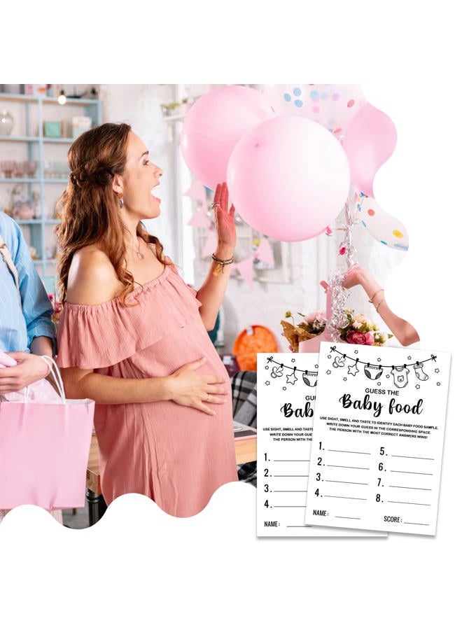 Misaidou Baby Shower Game, Guess the Baby Food Baby Shower Game, Gender Reveal Party Supplies, Baby Shower Decorations, Baby Shower Party Games Supplies & Activities, 30 Game Cards Included - Image 5