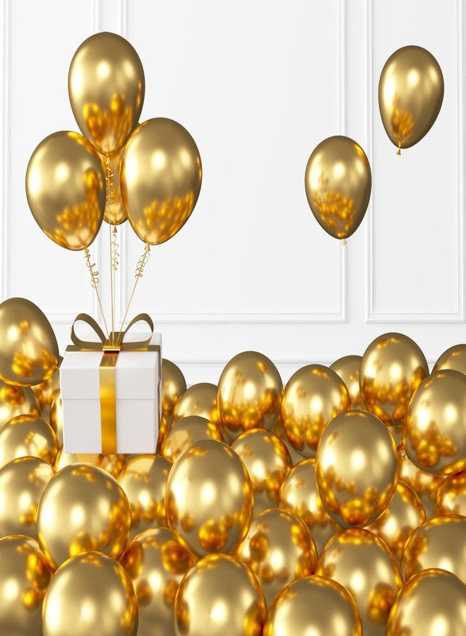 KALOR Metallic Gold Balloons, 100 pcs 5 inch Thick Latex Chrome balloons for Balloon Garland Arch, Birthday Decoration, Wedding Party, Baby Shower Decorations - Image 1