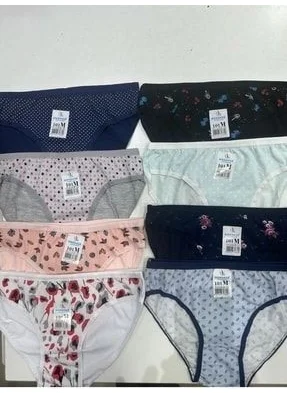 Dondeza Women's Patterned Panties 8 Pack