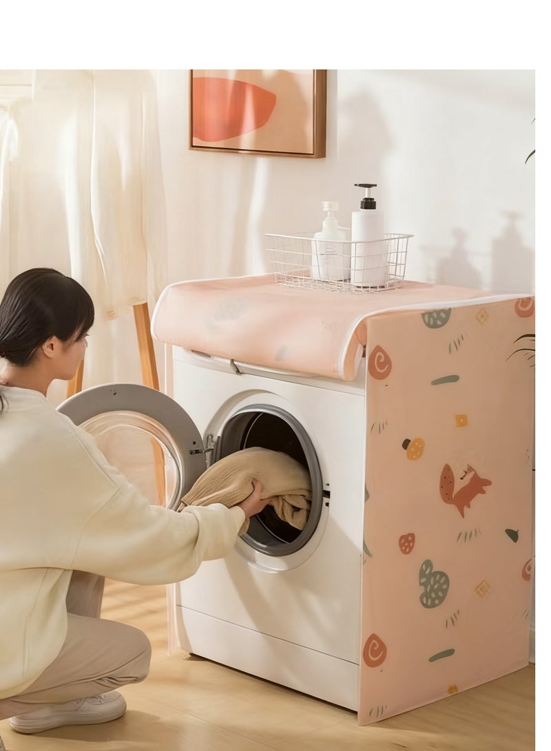 غطاء غسالة من القماش السميك مقاوم للماء والغبار وواقي من الشمس، غطاء غسالة متين بسحاب ناعم وشريط فيلكرو للغسيل والمطبخ والمنزل - Image 2