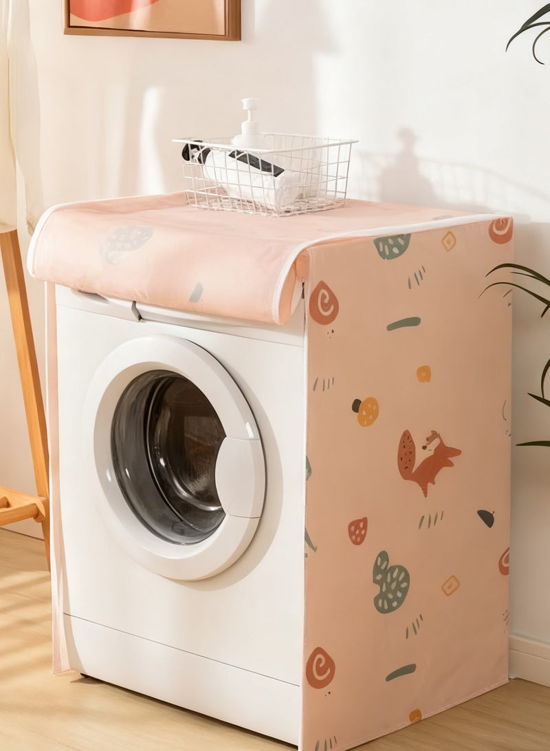 غطاء غسالة من القماش السميك مقاوم للماء والغبار وواقي من الشمس، غطاء غسالة متين بسحاب ناعم وشريط فيلكرو للغسيل والمطبخ والمنزل - Image 1