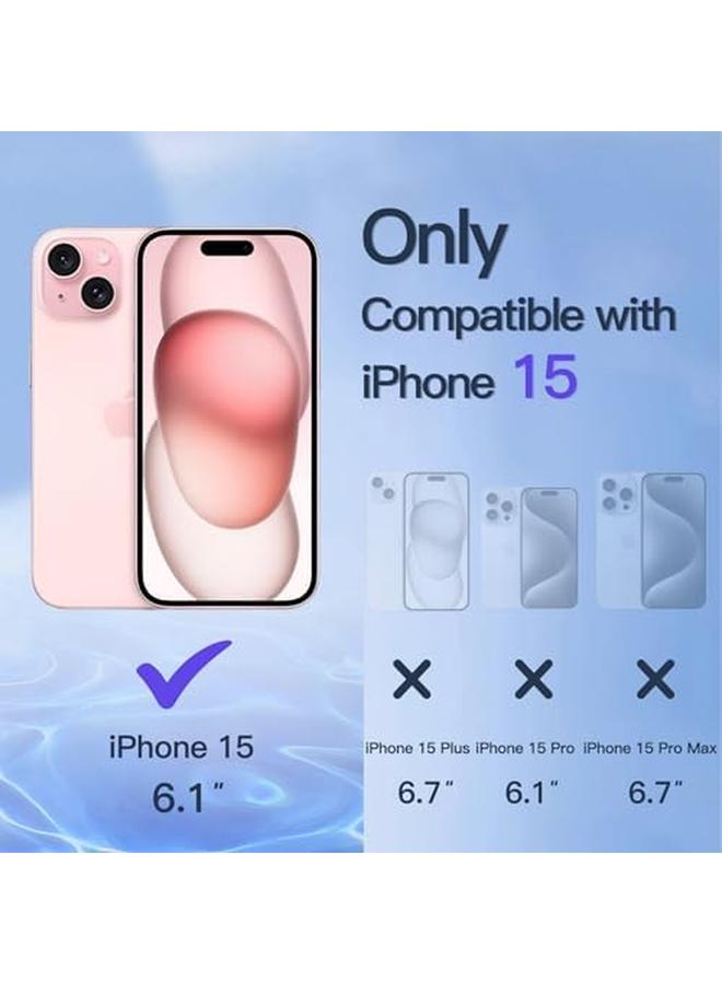 جي تيك واقي شاشة الخصوصية لهاتف آيفون 15 مقاس 6.1 بوصة مع واقي عدسة الكاميرا وفيلم زجاجي مقوى مضاد للتجسس وأداة تركيب سهلة، عبوتان لكل منهما - Image 3