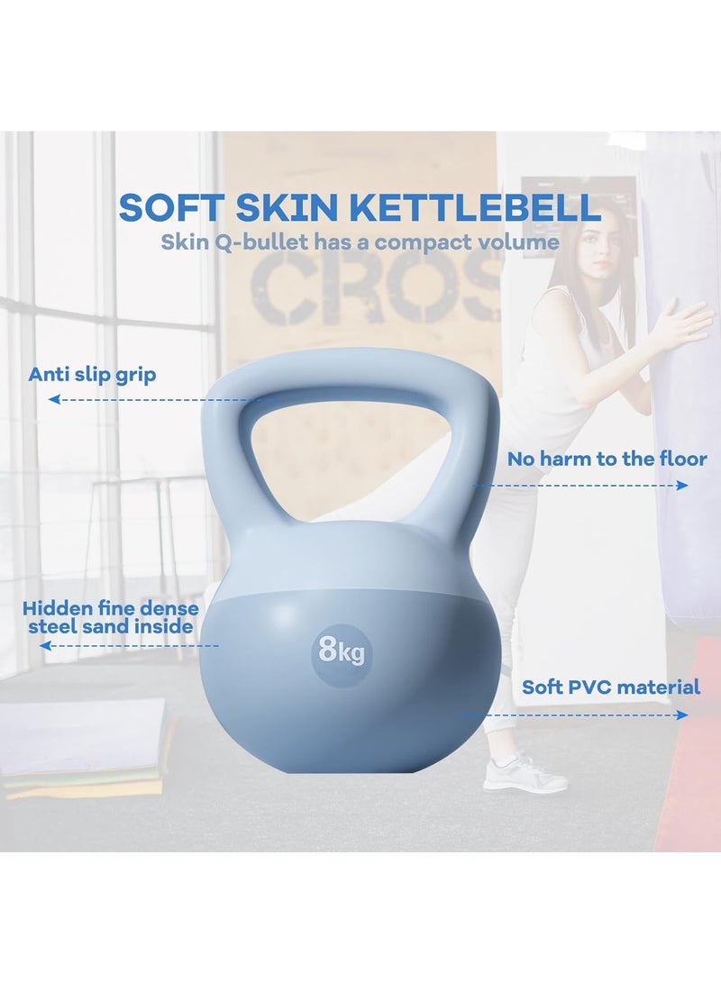 MissTiara PVC Soft Kettlebell Weights Strength Training Kettlebells for Weightlifting and Core Training, Core Training, Squat, Body Shaping 8 KG - Image 5