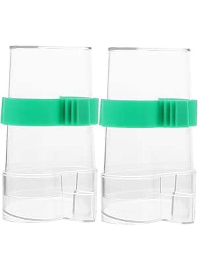 Automatic Bird Water Feeder For Parrots Easy To Clean 2 Piece Set Sturdy Design - Image 1