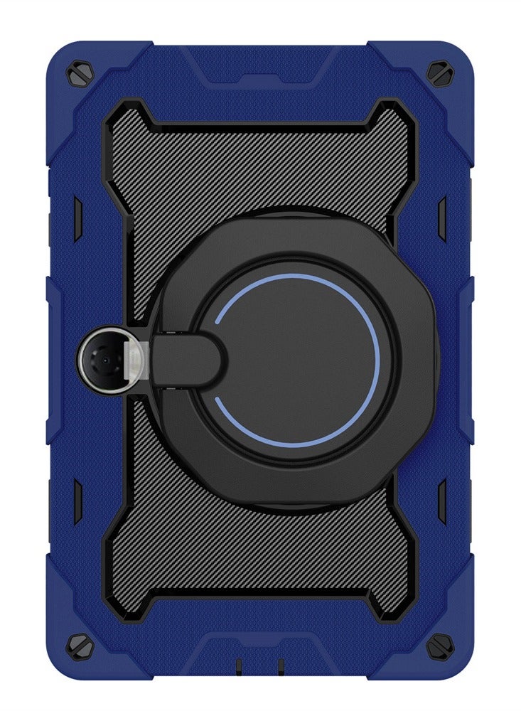 General Case Compatible with Honor Pad 9 12.1 inch, Shockproof Case with Pencil Holder, Rotating Large Ring Hanging Kickstand for Kids, Multi-Angle Bracket Cover for Honor Pad 9 