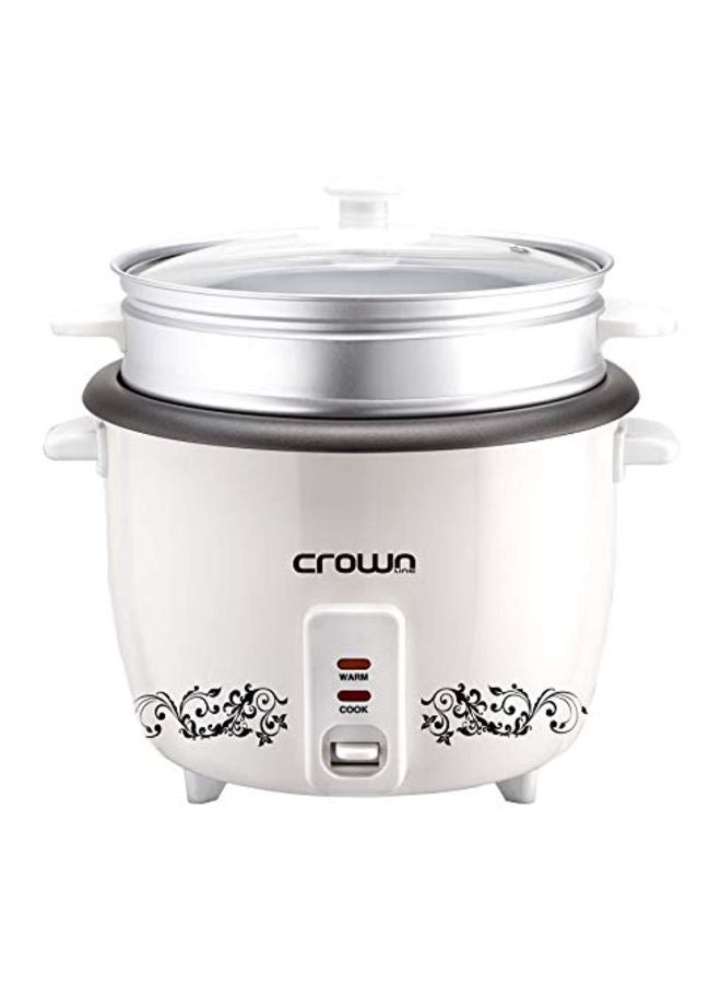 كراون لاين جهاز طهي الأرز سعة 0.6 لتراً 0.6 L RC-168 أبيض/ أسود - Image 1