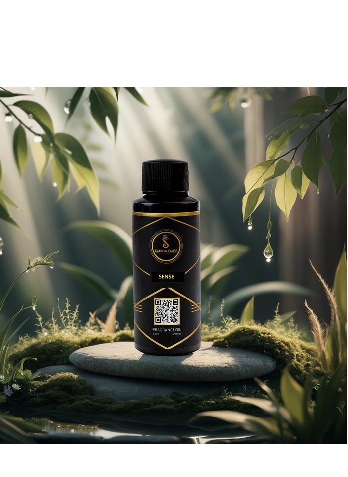 Scenta Flora - SENSE - Diffuser Aroma Oil - Refreshing, Floral, and Woody Fragrance for Scent Diffusers - Aromatherapy (50 ml) - Image 1