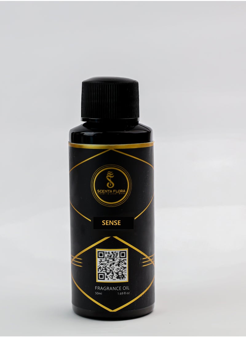Scenta Flora - SENSE - Diffuser Aroma Oil - Refreshing, Floral, and Woody Fragrance for Scent Diffusers - Aromatherapy (50 ml) - Image 1
