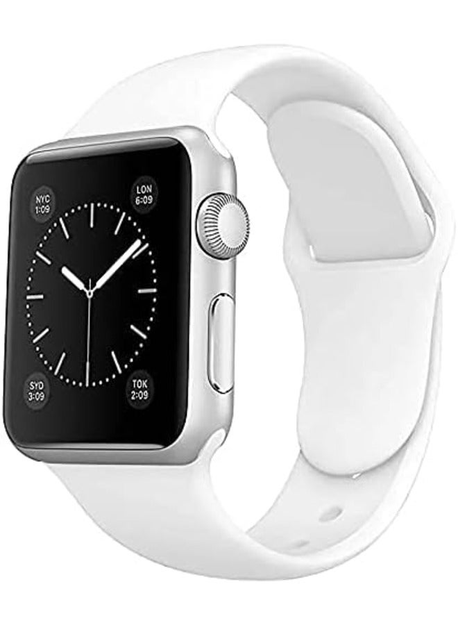 Sport Band Compatible with Apple Watch Band, Waterproof Silicone Replacement Band Compatible with iWatch Series Ultra 8 7 6 5 4 3 2 1 SE Women Men - Image 1