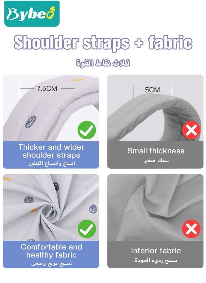 Bybeo - Baby Adjustable Wraps Carrier, Ergonomic Front Facing/Back Carriers with Essentials Storage Pocket for Newborn to Toddler 0-15kg, One Size Fits All - Image 1