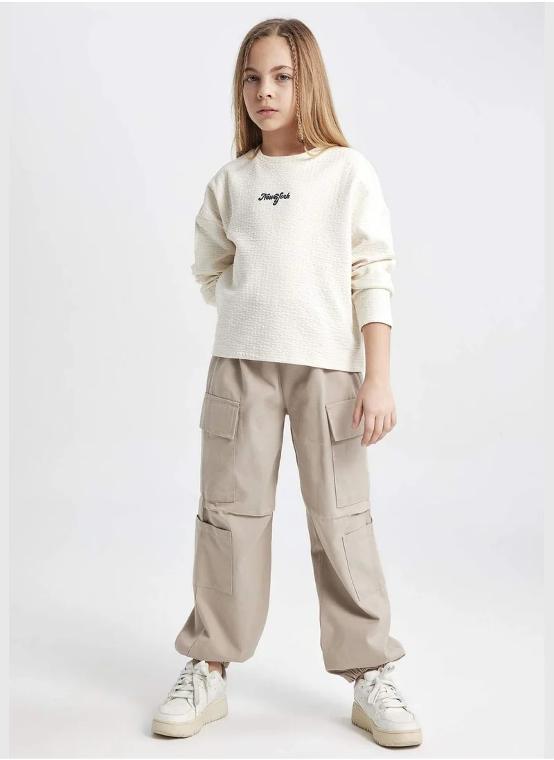 ديفاكتو Girl Woven Trousers Parachute Cargo