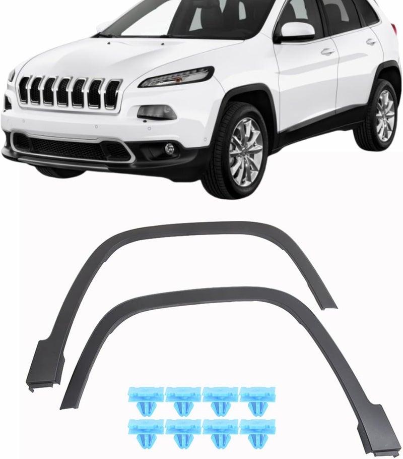 Silscvtt 2 Pcs Black Plastic Fender Flares Set for 2014-2018 Grand Cherokee - Image 1