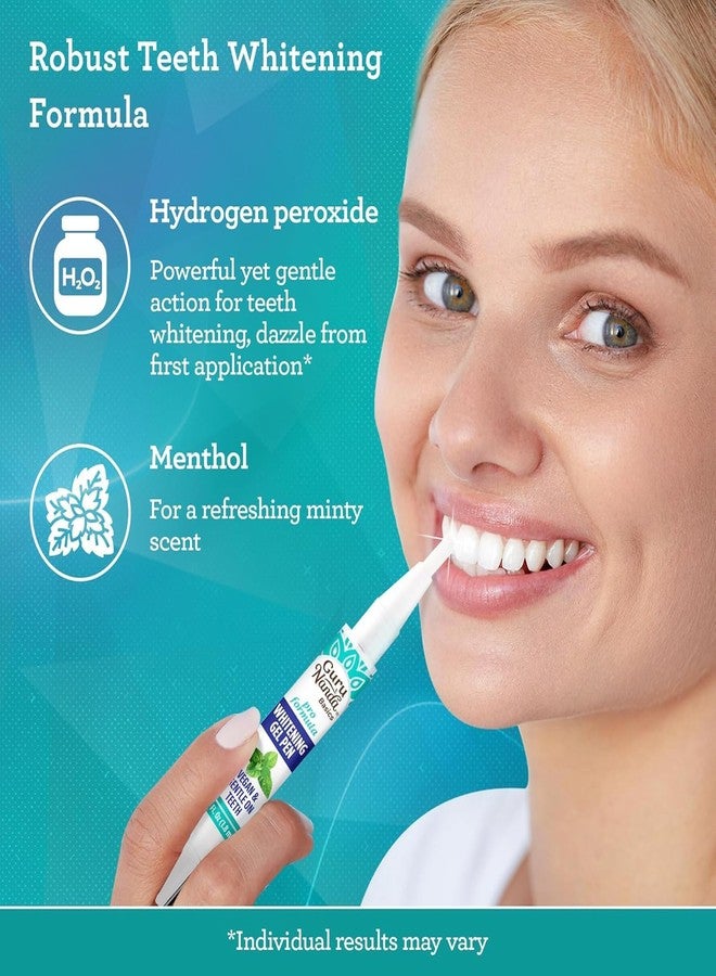 GuruNanda Teeth Whitening Pen,(0.06 fl oz)-20 Uses, Vegan & Gentle on Teeth Pro Formula - Hydrogen Peroxide Whitening Gel Pen, Cruelty-Free, Mint Flavor - Image 2