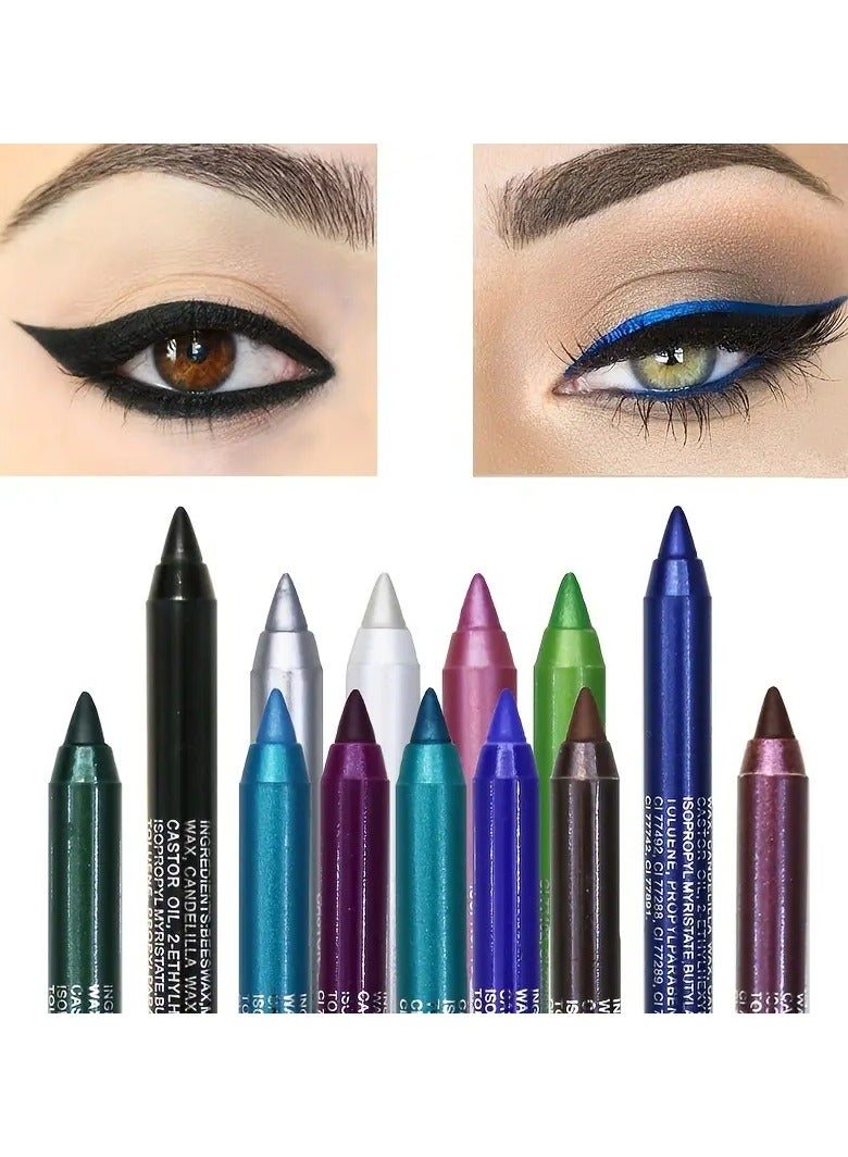 Goolsky Eyeliner Pencil Makeup Eye Cosmetics Colourful Pigment Long Lasting Waterproof - Image 5