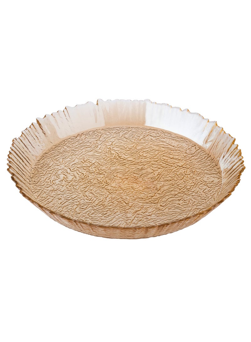 byblos Glass Serving Dish For Sweets Chocolate And Fruits Multi-Use Size 35 Cm Depth 5 Cm - Image 2