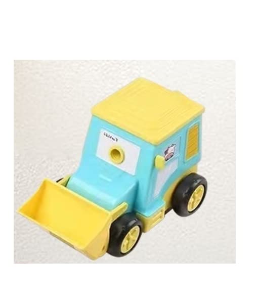 TEMSON Sharpener for Kids – Forklift Truck Shaped Pencil Sharpener with Moving Wheels, Table Sharpener Machine(8630) (Blue) - Image 2