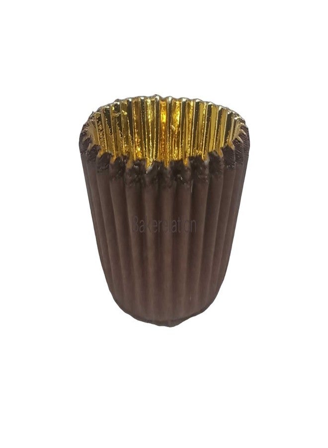 Bakerelation 200 PCS Gold Foil Metallic Cupcake Case Liners Baking Muffin Paper Cases Pack of 100 pcs - Image 2