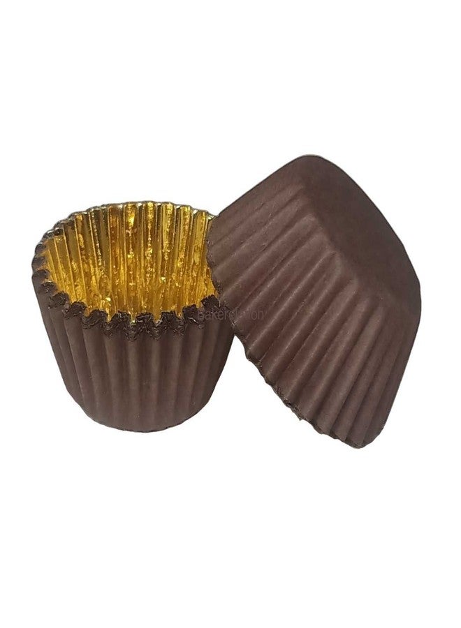 Bakerelation 200 PCS Gold Foil Metallic Cupcake Case Liners Baking Muffin Paper Cases Pack of 100 pcs - Image 3