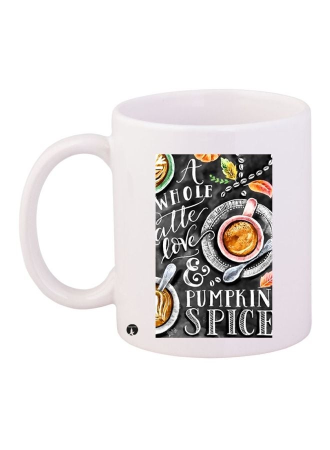 RYN Printed Coffee Mug White/Grey/Yellow 11ounce