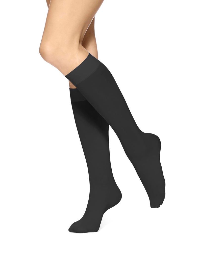 HUE Women's Soft Opaque Knee High Socks (Pack of 3) - Image 2
