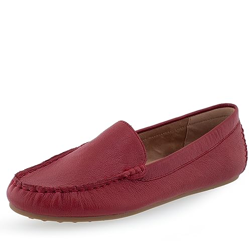 Aerosoles womens Over Drive Driving Style Loafer, Red Leather, 7 US - Image 4