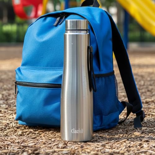 Clazkit Optimus Pro Classic Stainless Steel Water Bottle 1000ml |ISI Certified| Leakproof, Rust-Free, BPA-Free, Durable for College, Fridge, Sports, Gym, Yoga & Office – Easy to Clean & Reusable - Image 2
