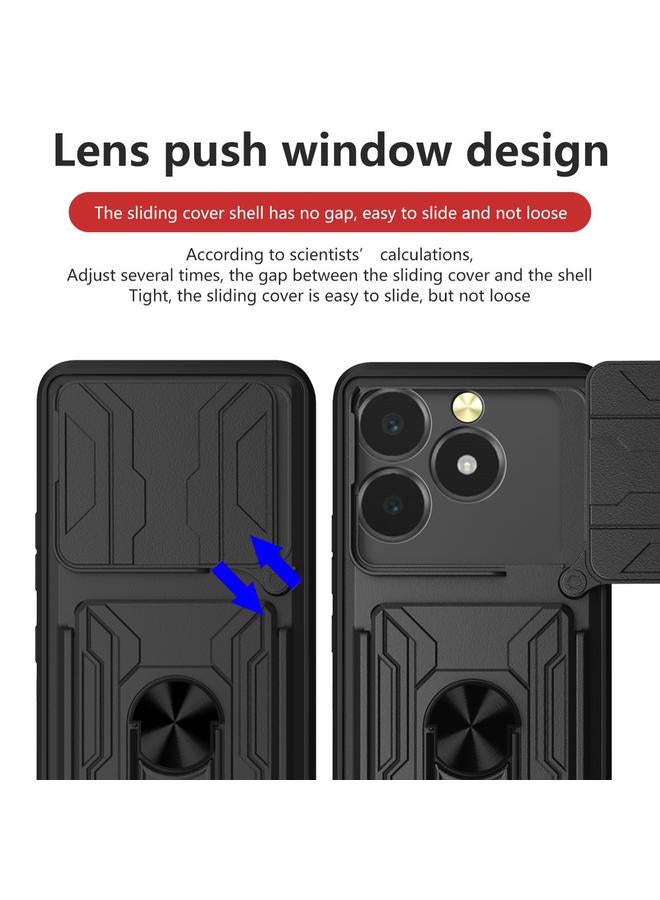 S-TOP Case For Realme C61 / C63 Sliding Camshield TPU+PC Phone Case with Card Slot - Image 4