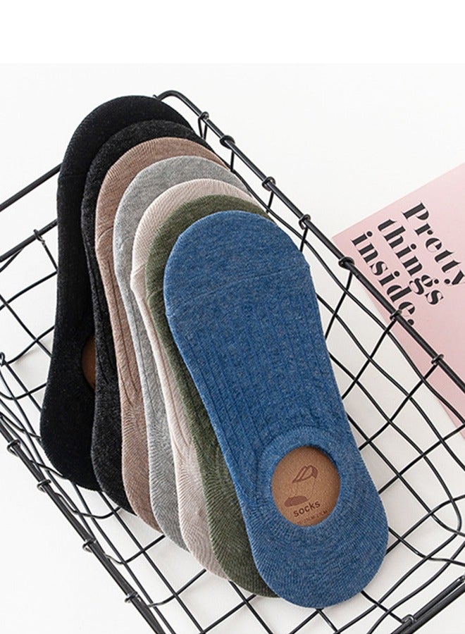 7-Pack Men's Cotton Ankle Socks Solid Color Casual Shallow Cut Socks No Show Socks - Image 3