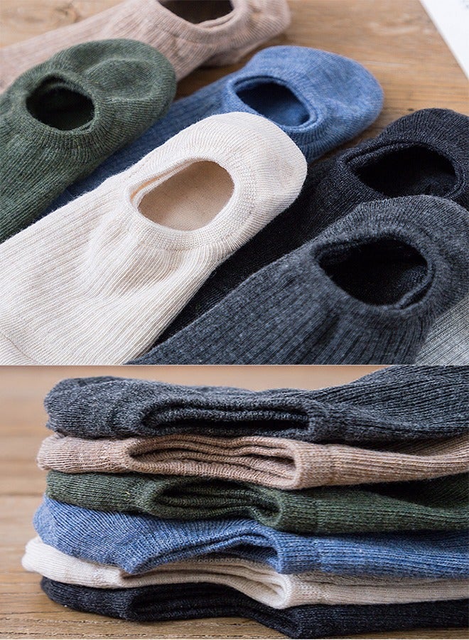 7-Pack Men's Cotton Ankle Socks Solid Color Casual Shallow Cut Socks No Show Socks - Image 4