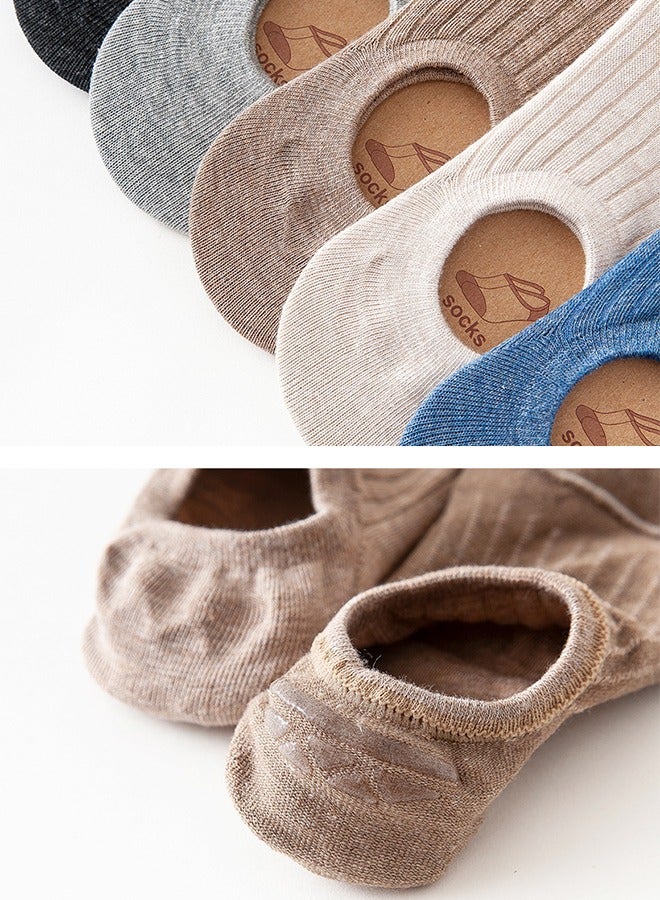 7-Pack Men's Cotton Ankle Socks Solid Color Casual Shallow Cut Socks No Show Socks - Image 5