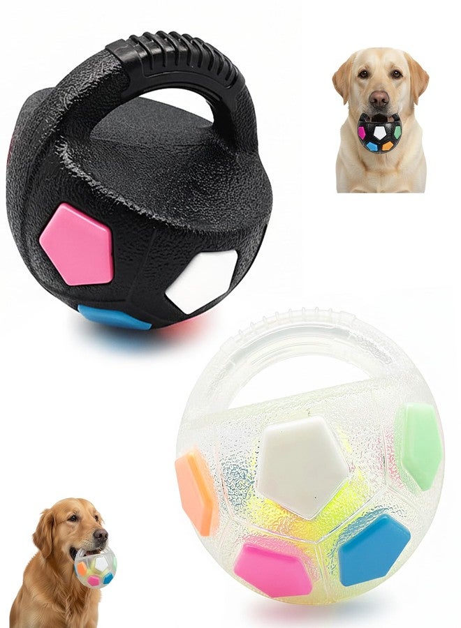 Geyynow 2PCS Dog Soccer Ball Toy with Handles, Calming Kettlebell Toys for Small Medium Large Dogs Playing - Image 1