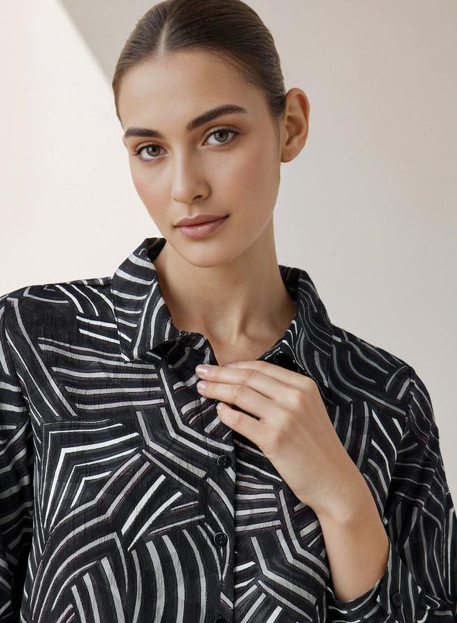 Splash FAV Regular Fit Viscose Floral Print Shirt with Collar - Image 5