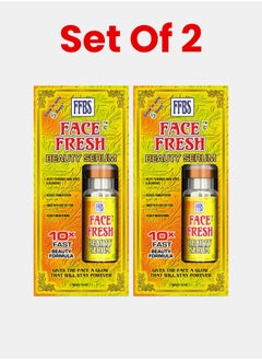 Face Fresh Set of 2 Face Beauty Serum - Glutathione & Beeswax, Increases Firmness, Clears Pimples & Acne, Removes Fine Lines and Wrinkles, For All Skin Types 10ml 