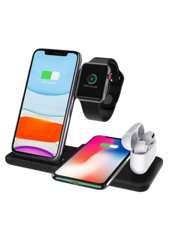 3-in-1 Wireless Charger Multifunctional Magnetic Foldable Travel Fast Charging Station Stand for iPhone 15 14 13 12 11 Pro Max XS XR X 8 Plus, Apple Watch 9 8 7 6 5 4 3 2 SE, AirPods 3 2 Pro