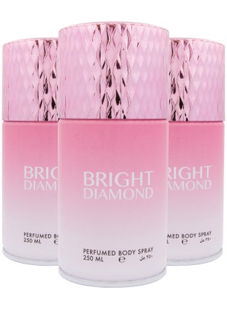Bright Diamond Perfumed Spray 250ml Pack Of 3