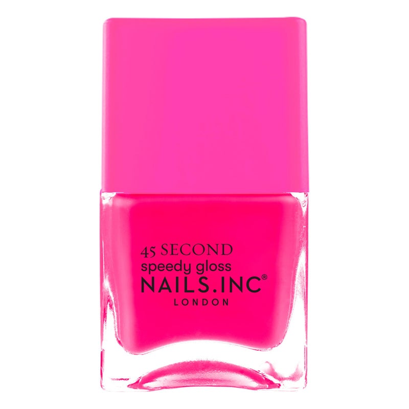 Nails Inc 45 Second Speedy Gloss Blake Pink Neon Glossy No Chip Long Lasting Quick Dry Air Dry Professional Manicures Pedicures Fingernails Toenails Vegan Nail Polish 047 Fl Oz - Image 3
