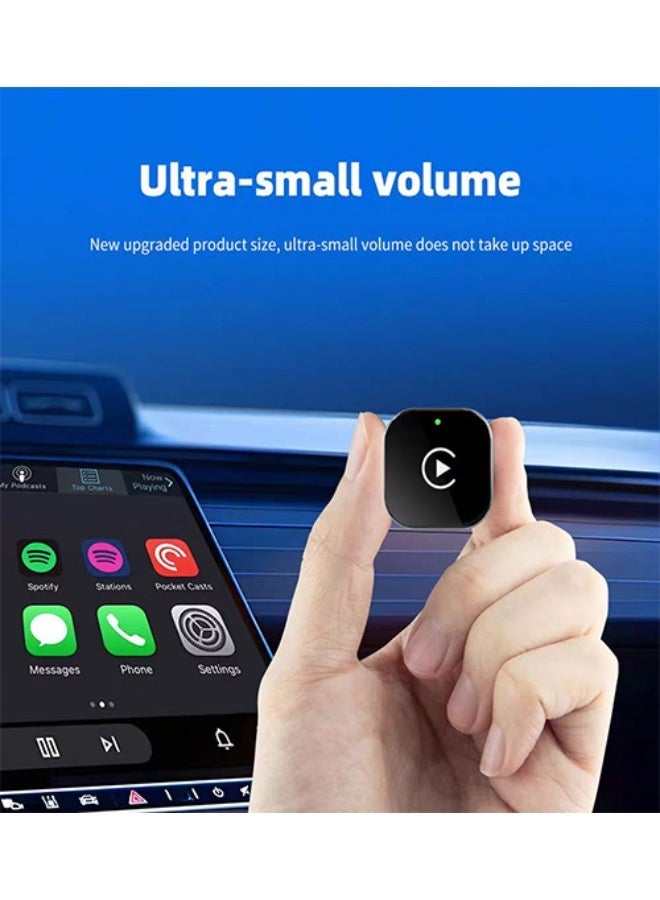 كابتن تيك محول لاسلكي 2 في 1 CarPlay وAndroid Auto، دونجل CarPlay سهل التوصيل والتشغيل يحول السلكي إلى لاسلكي، اتصال تلقائي سريع، بدون تأخير، تصميم مضغوط لأجهزة iPhone وAndroid مع منفذ USB/USB-C (أسود) - Image 2
