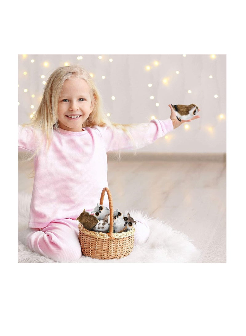 Raxoom Mini Owl Plush Toys, 6pcs 3.2 Inch Soft Stuffed Animal Owl Dolls, Hanging Ornaments for Tree, Woodland Gray White, Durable Plush Toy for DIY Keychain, Birthday, Xmas Decorations, Party Favor - Image 5