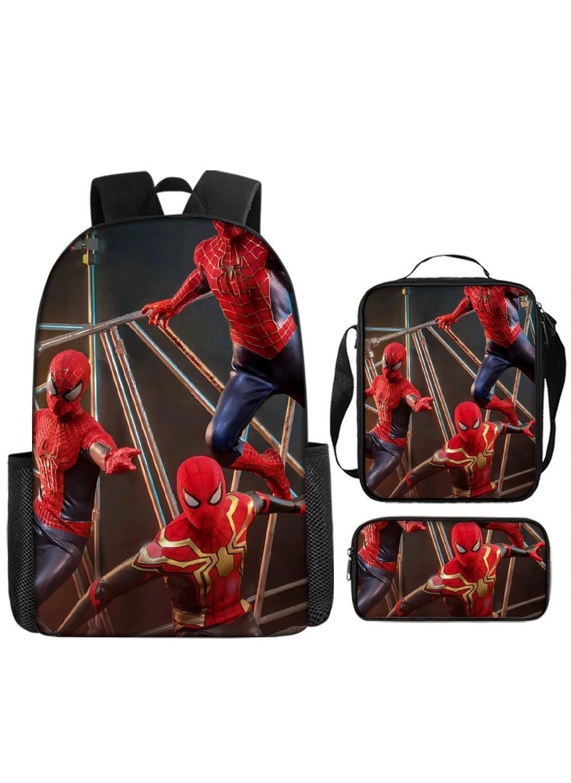 Spider-Man Spider-Man Student Backpack Three-Piece Set 29*16*42cm 