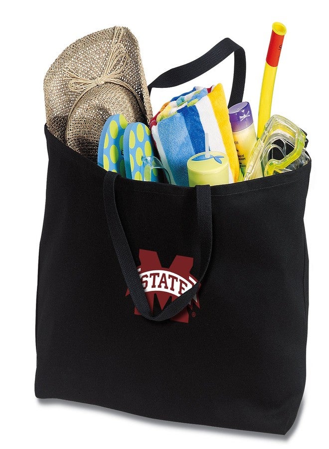 Broad Bay JUMBO Mississippi State Tote Bag or Large Canvas Mississippi State University Shopping Bag - Image 1