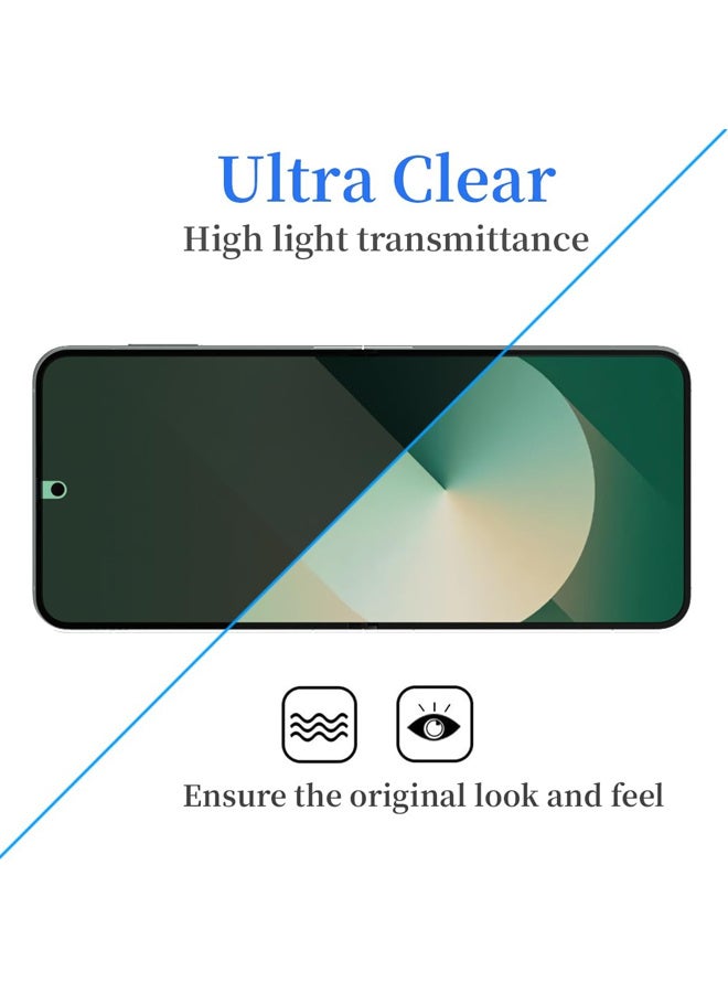 إكس ليفيل واقي شاشة خاص لهاتف موتورولا رازر 60 ألترا، عبوة واحدة من غشاء داخلي مضاد للتجسس + عبوة واحدة من غشاء خارجي مضاد للتجسس، مضاد للتجسس، مقاوم للخدش، مصنوع من مادة TPU ناعمة، مناسب للجرابات، لون أسود شفاف. - Image 5