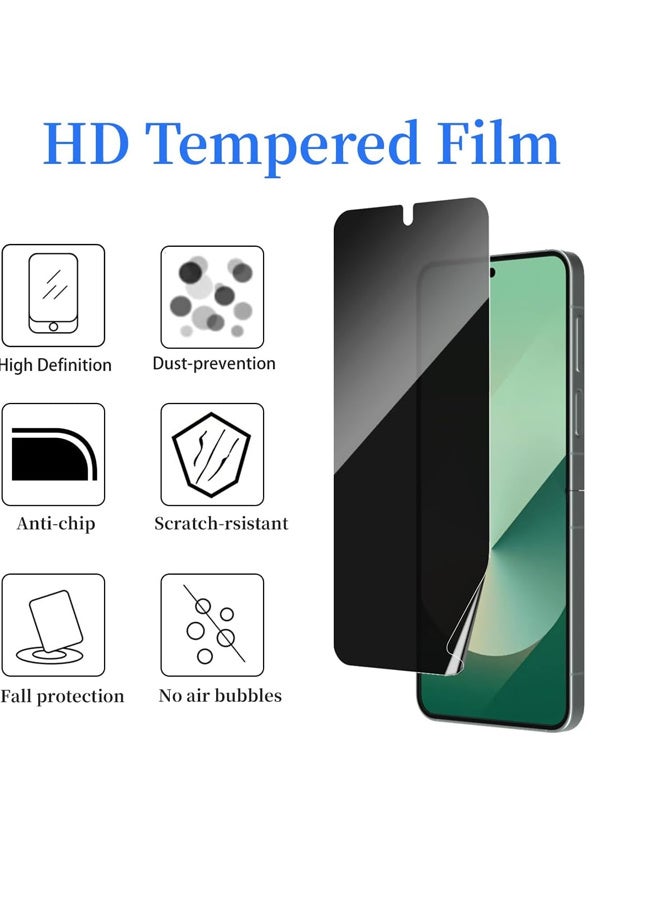 إكس ليفيل واقي شاشة خاص لهاتف موتورولا رازر 60 ألترا، عبوة واحدة من غشاء داخلي مضاد للتجسس + عبوة واحدة من غشاء خارجي مضاد للتجسس، مضاد للتجسس، مقاوم للخدش، مصنوع من مادة TPU ناعمة، مناسب للجرابات، لون أسود شفاف. - Image 4