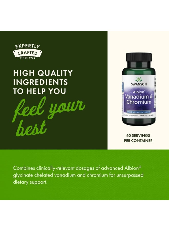 SWANSON Albion Vanadium & Chromium 60 Veggie Capsules - Image 3