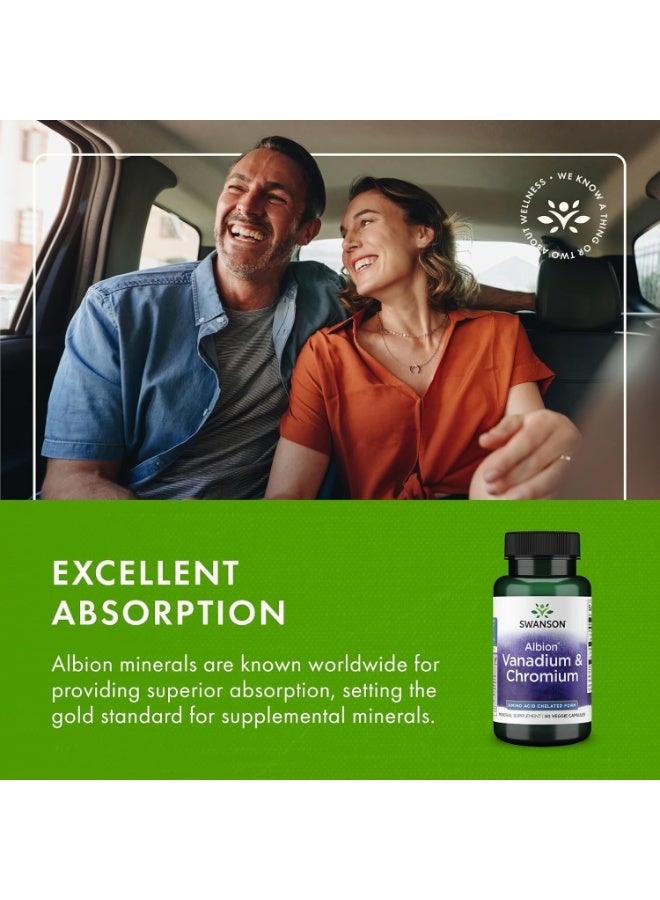 SWANSON Albion Vanadium & Chromium 60 Veggie Capsules - Image 4