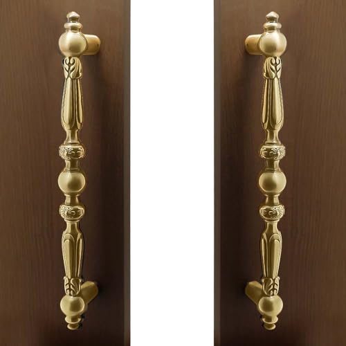 VOLO Main Door Handle/Door Handles for Main Door/Glass Door Handle/Pull Handles, for Home/Office/Hotels (Antique Brass)(Rajwadi Handle) (12" (300mm), 2) - Image 5