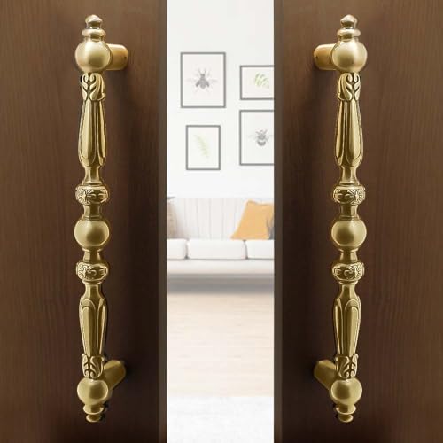 VOLO Main Door Handle/Door Handles for Main Door/Glass Door Handle/Pull Handles, for Home/Office/Hotels (Antique Brass)(Rajwadi Handle) (12" (300mm), 2) - Image 1