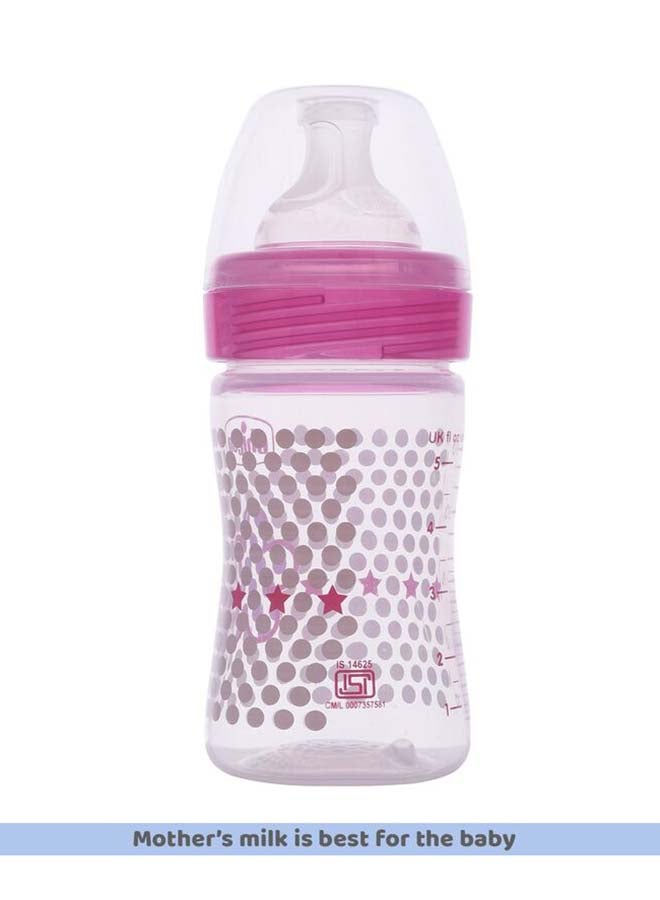 Chicco زجاجة تغذية الرفاهية (150 مل، بطيء) 0م+ تدفق متوسط (وردي) - Image 3