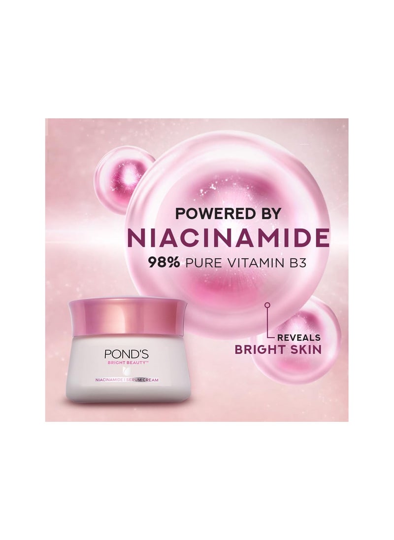 Pond's POND'S Bright Beauty Day Cream 35 g, Non-Oily, Mattifying Daily Face Moisturizer, SPF 15 - With Niacinamide to Lighten Dark Spots for Glowing Skin  - Image 3