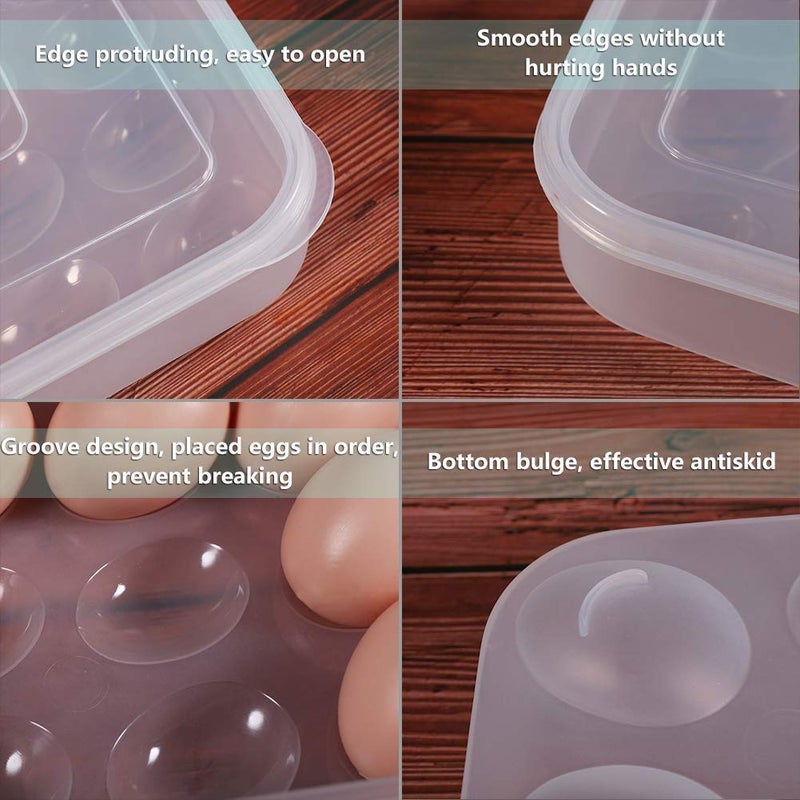 VENIVA Egg Storage Box with Lid for 24 Eggs Transparent Plastic - Image 5