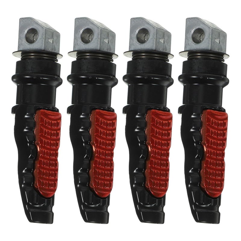 Universal Red Motorcycle Rear Foot Pegs 2 Pairs Footrest Pedals For Street Cruiser - Image 2